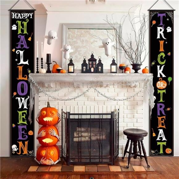 Halloween Decorations - Trick or Treat Porch Banner for Indoor Outdoor - Picture 5 of 7